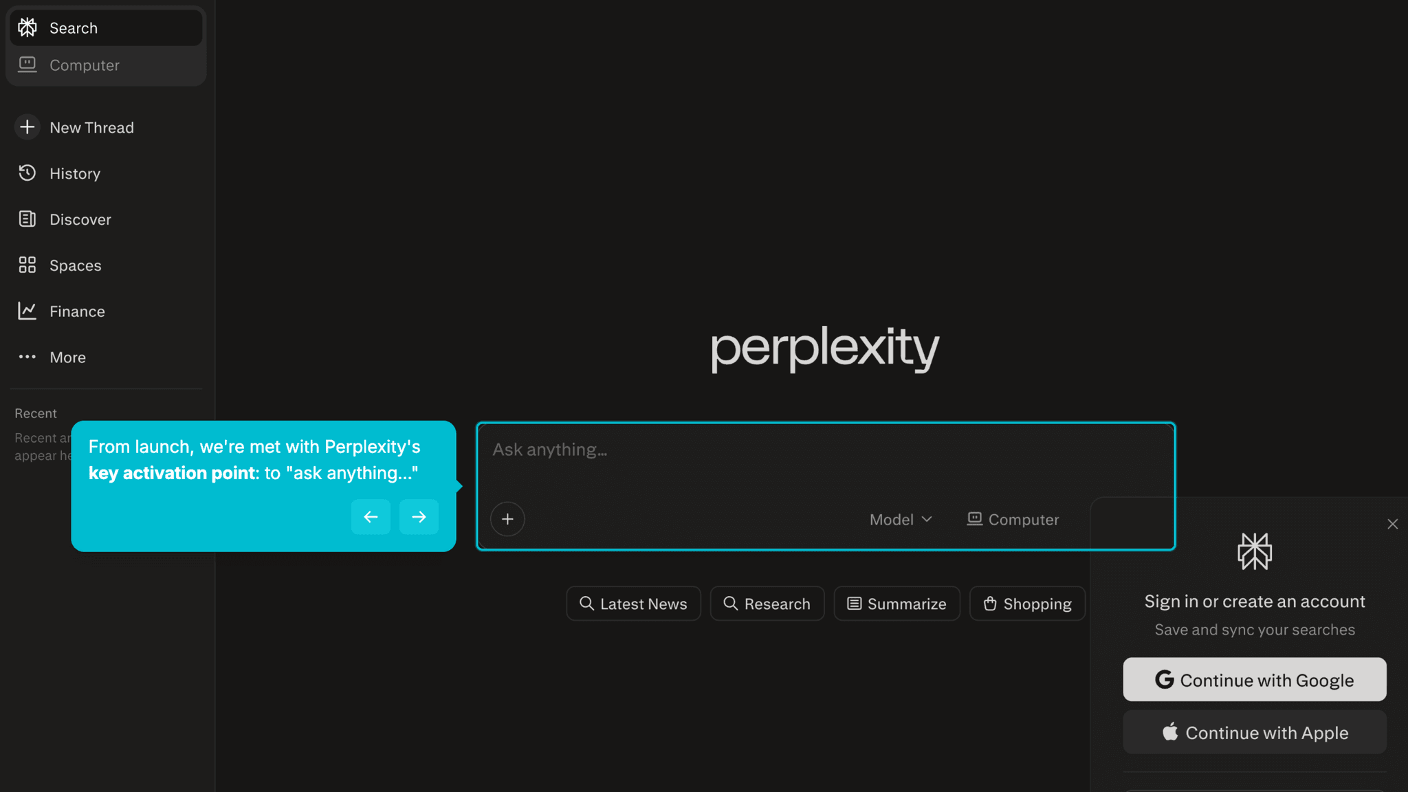 The product is the homepage.